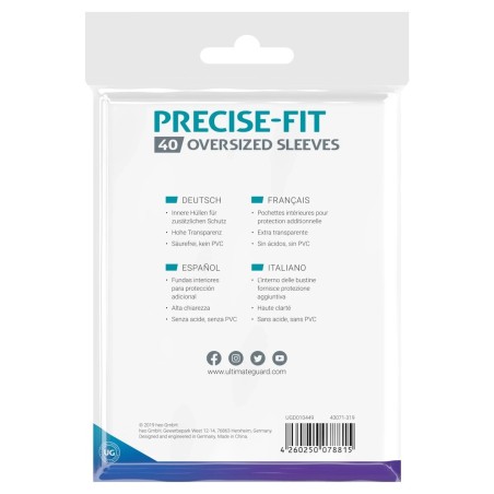 Pochettes Jeux: Oversized Precise-Fit  (89x127mm) x40
