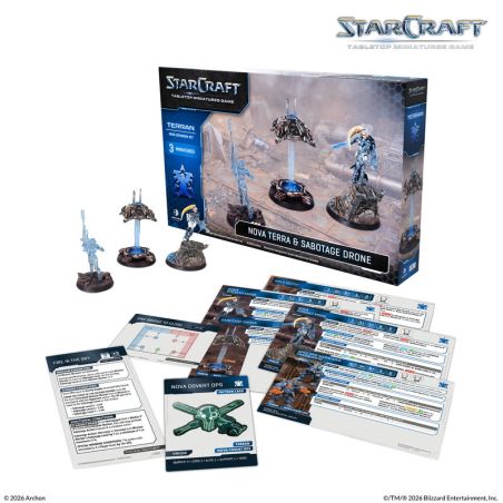 Starcraft: Terran Nova Terra Hero Expension Set (x3 Figurines) (Anglais)
