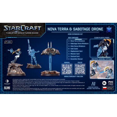 Starcraft: Terran Nova Terra Hero Expension Set (x3 Figurines) (Anglais)