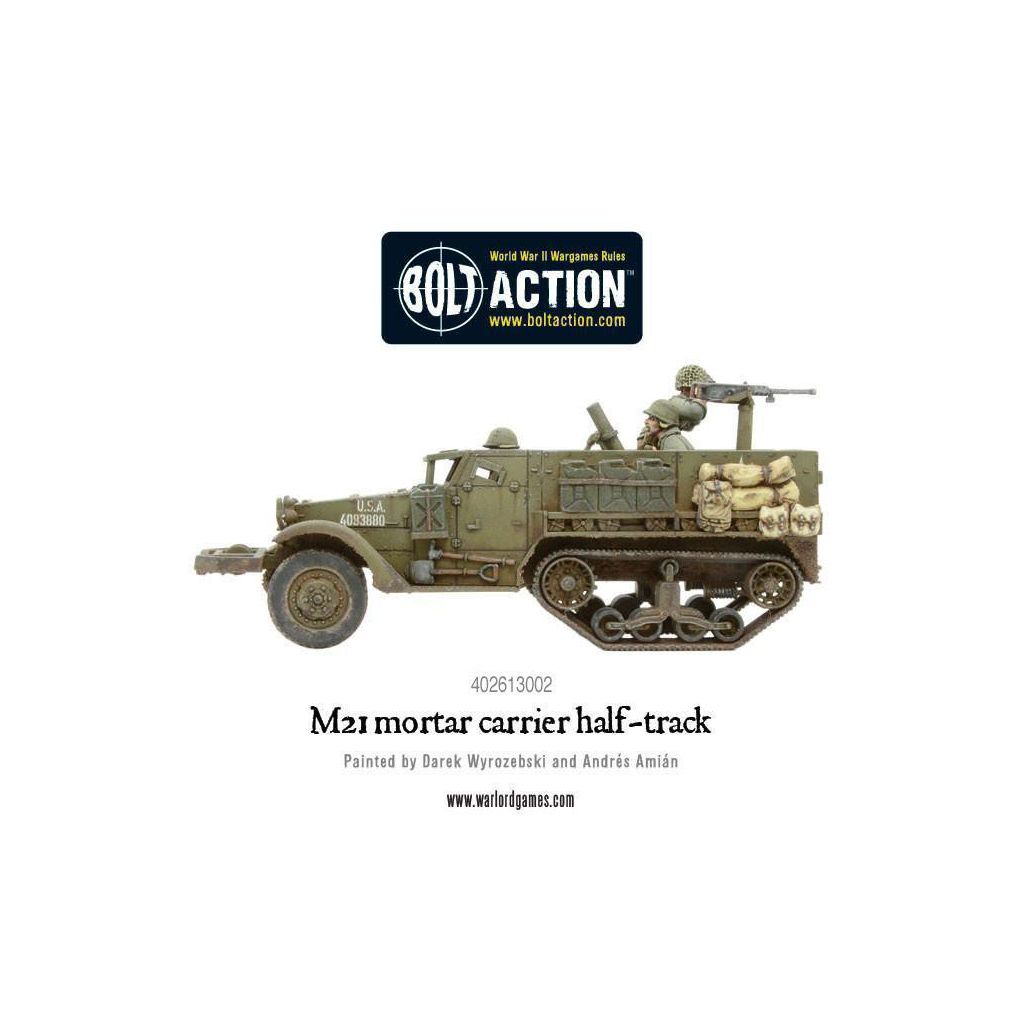 1/72 Built WWII U.S M21 81mm Mortar Carrier Half Truck Model
