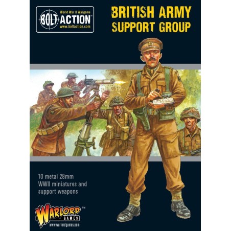 Bolt Action - British Army Support Group (HQ, Mortar & MMG)