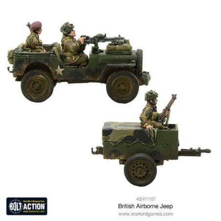 Bolt Action - British Airborne Jeep & Trailer