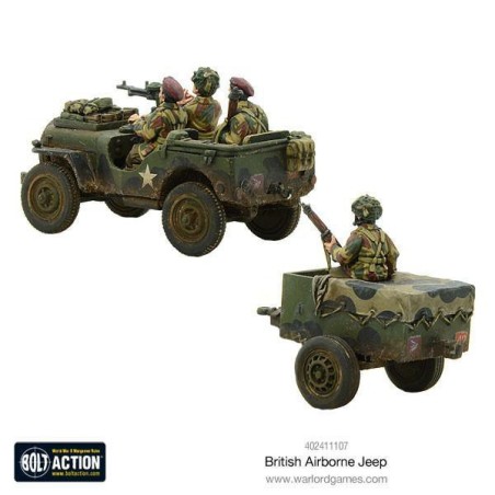 Bolt Action - British Airborne Jeep & Trailer