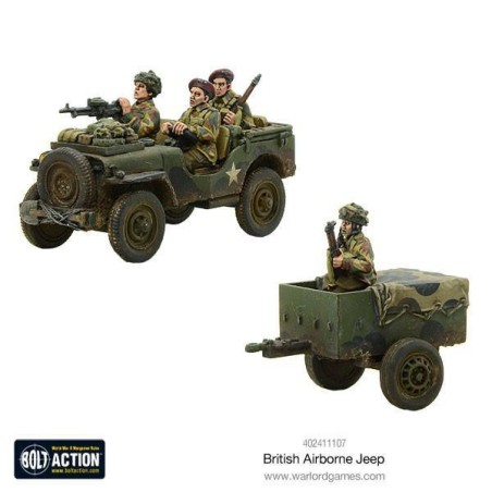 Bolt Action - British Airborne Jeep & Trailer