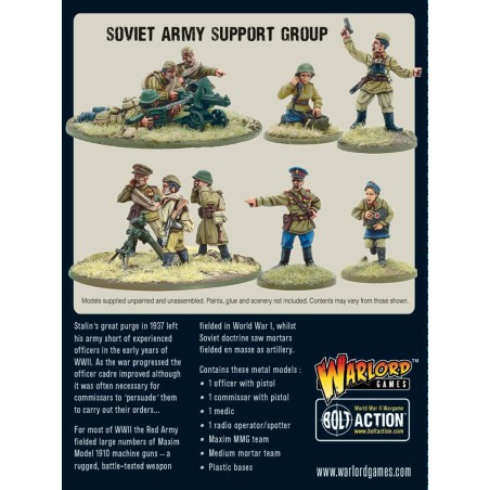 Bolt Action - Soviet Army Support Group (HQ, Mortar & MMG)
