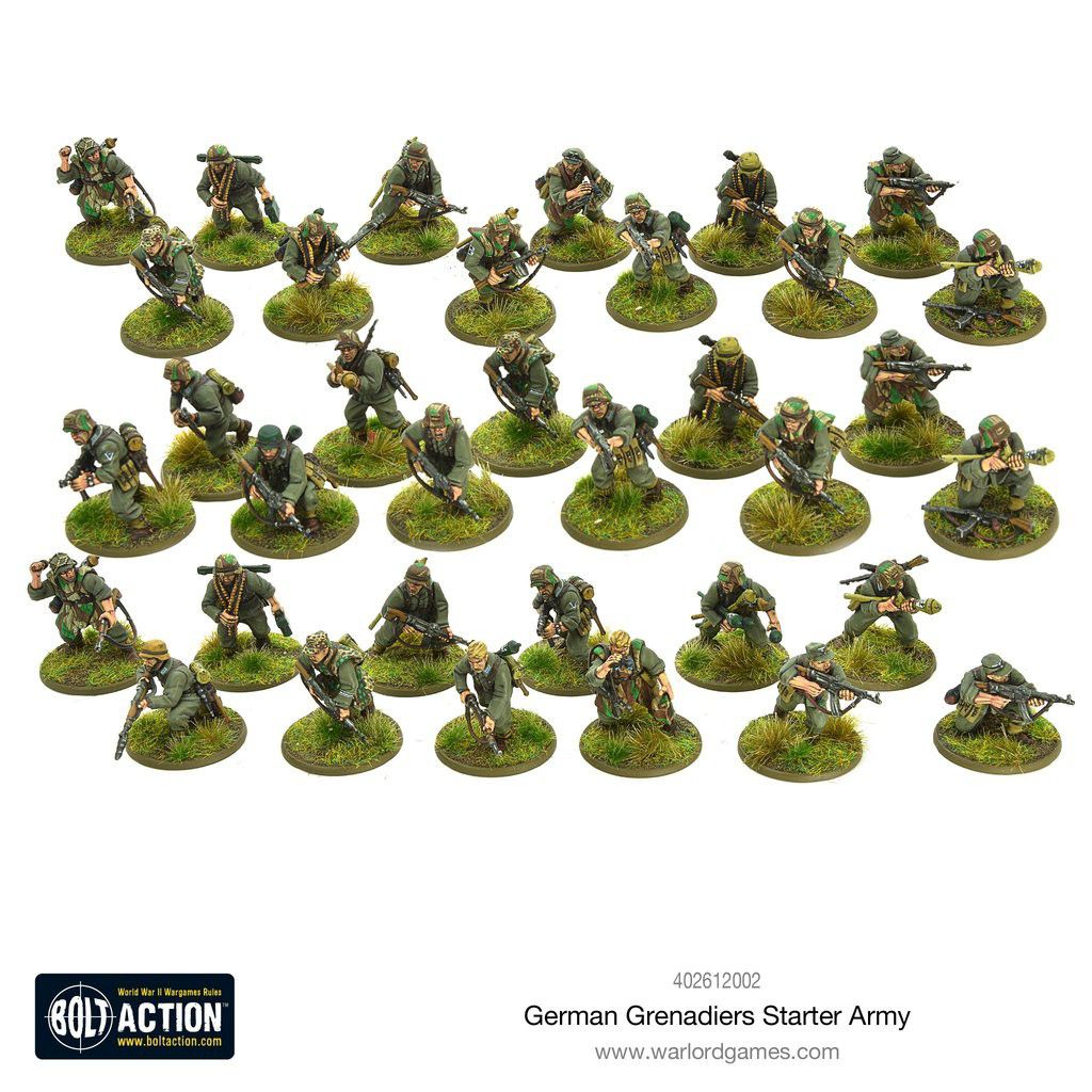 Figurines Grenadiers Allemands 28 Mm - Seconde Guerre Mondiale - Pour Jeu Bolt Action - Warlord Games
