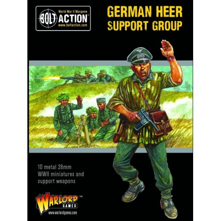 Bolt Action - German Heer Support Group (HQ, Mortar & MMG)