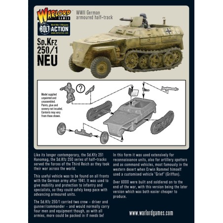 Bolt Action - Sd/Kfz 250/1 - Neu Halftrack