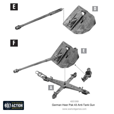 Bolt Action - German Heer Pak 43 anti-tank gun