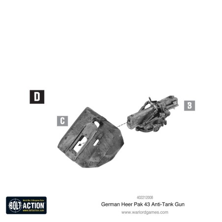 Bolt Action - German Heer Pak 43 anti-tank gun