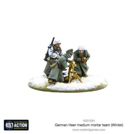 Bolt Action - German Heer Medium Mortar team (Winter)