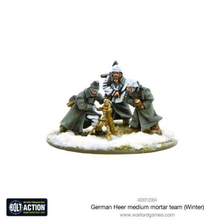 Bolt Action - German Heer Medium Mortar team (Winter)