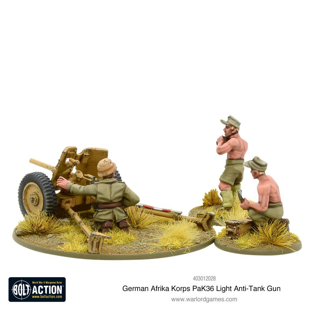 Bolt Action Afrika Korps Pak 36 Light Antitank Gun HOBBY MAX