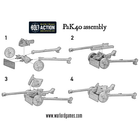 Bolt Action - Fallschirmjager 75mm PaK 40 Anti-tank Gun 