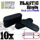 Accessoire: Socles Plastiques Ovale 25x70mm Noir
