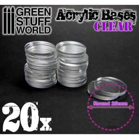 Accessoire: Socles Acrylique Transparent 25mm
