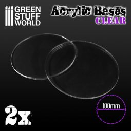 Socles ronds 40 mm pleins ACRYLIQUE TRANSPARENT (x5) - Minisocles-store