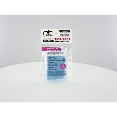 Ultimate Guard 50 Pochettes Pemium Soft Sleeves Jeux de Plateau Americains Petit Format