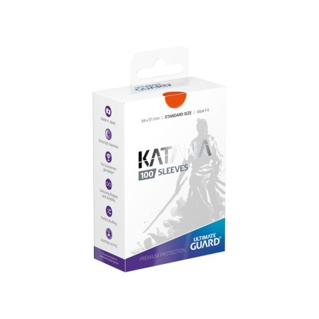 Ultimate Guard: 100 Pochettes Katana Sleeves Taille Standard Orange