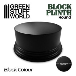 GSW: Socle Cylindre Ouvragé 10cm Noir