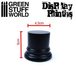 GSW: Socle Cylindre Ouvragé 4,5cm Noir