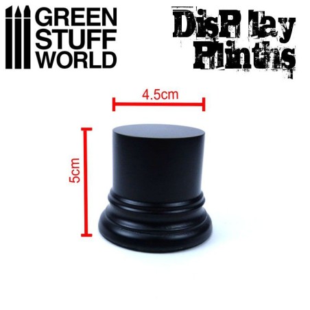 GSW: Socle Cylindre Ouvragé 4,5cm Noir
