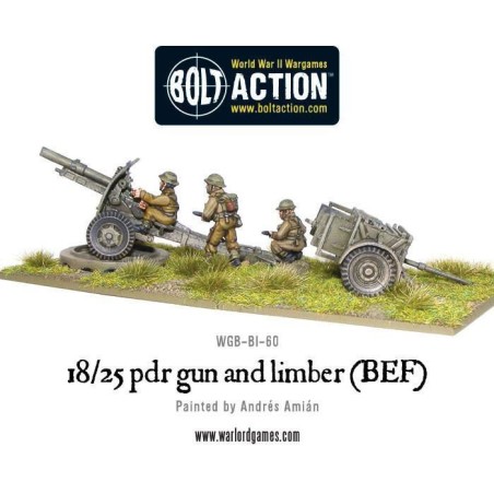 Bolt Action: 18/25pdr Gun and Limber (BEF) 