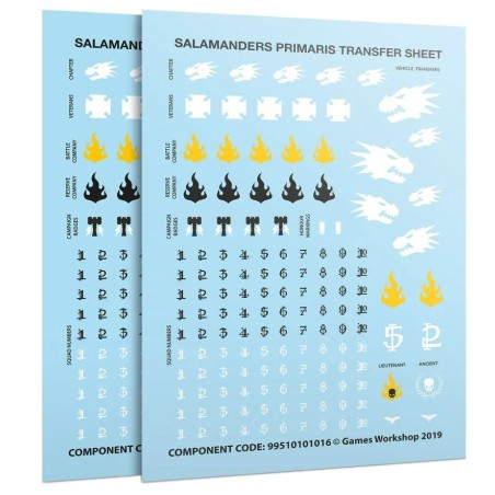 Salamanders: Améliorations et décalcomanies Primaris