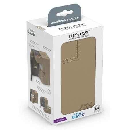 Deck Box: boite pour carte Flip'n'Tray 80+ taille standard XenoSkin sable
