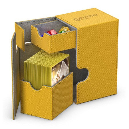 Deck Box: boite pour carte Flip'n'Tray 80+ taille standard XenoSkin ambre