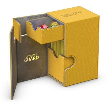 Deck Box: boite pour carte Flip'n'Tray 80+ taille standard XenoSkin ambre