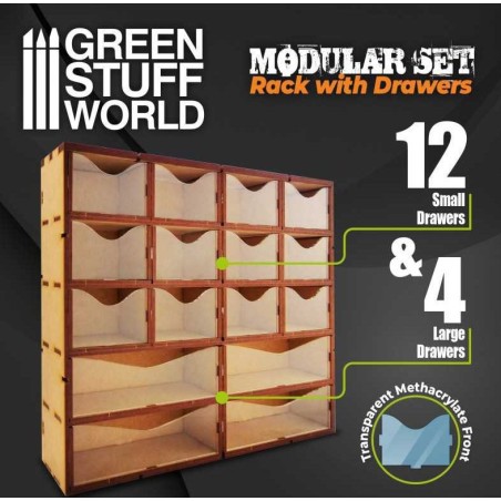 Etabli de Peinture: Support Vertical avec Tiroirs