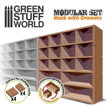 Etabli de Peinture: Support Vertical avec Tiroirs