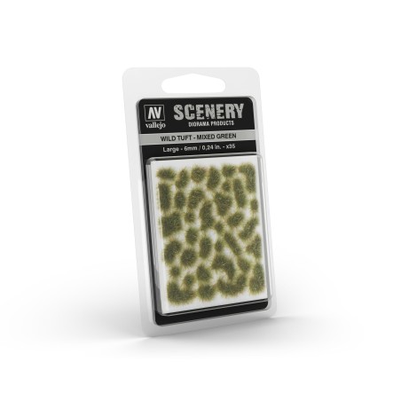 Prince August: Touffe d'Herbe Assortiment de Vert 6mm