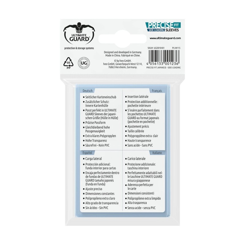 Ultimate Guard Precise Fit Sideload Sleeves - 100 Pack Of Trading Card Protectors