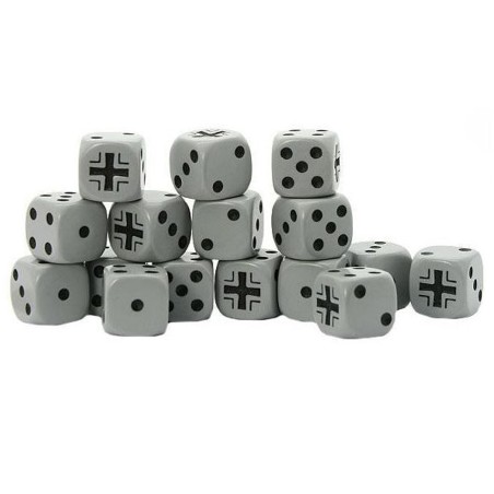 Dés: Bolt Action German Balkenkreuz D6 Dice (16)