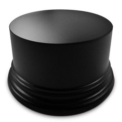 Socle: Cylindre Ouvragé 8cm Noir