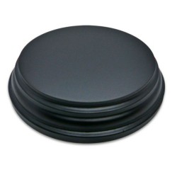 Socle: Rond Ouvragé 8cm Noir