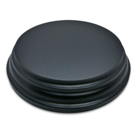 Socle: Rond Ouvragé 8cm Noir
