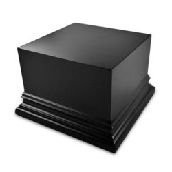 Socle: Carré Ouvragé 8x8cm Noir