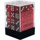 Dés: Set de 36 Dés 6 Transparent Rouge Chessex