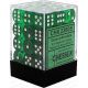 Dés: Set de 36 Dés 6 Transparent Vert Chessex