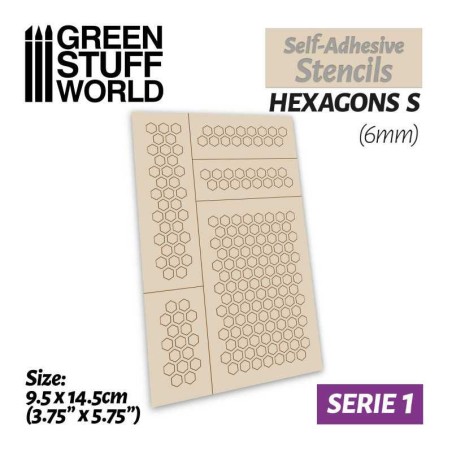 Pochoirs Adhésifs: Hexagons S