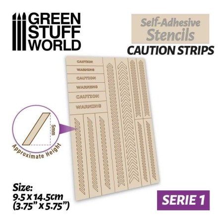 Pochoirs Adhésifs: Caution Strips