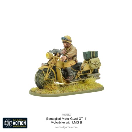 Bolt Action: Bersaglieri Moto-Guzzi GT17 MotorBike with LMG B