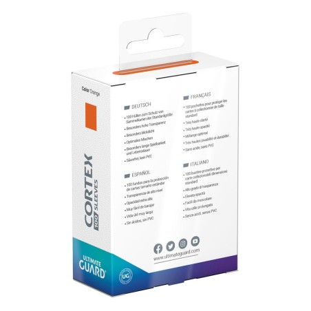 Sleeves: 100 Pochettes Cortex Matte Taille Standard Orange