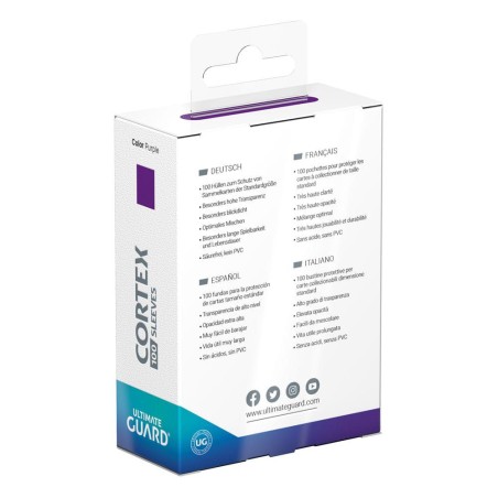 Sleeves: 100 Pochettes Cortex Matte Taille Standard Violet