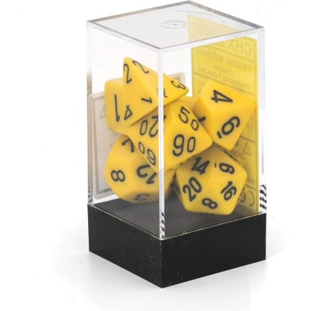 Dés: Assortiments de Dés JDR Opaque Jaune/Noir