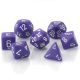 Dés: Assortiments de Dés JDR Opaque Violet/Blanc