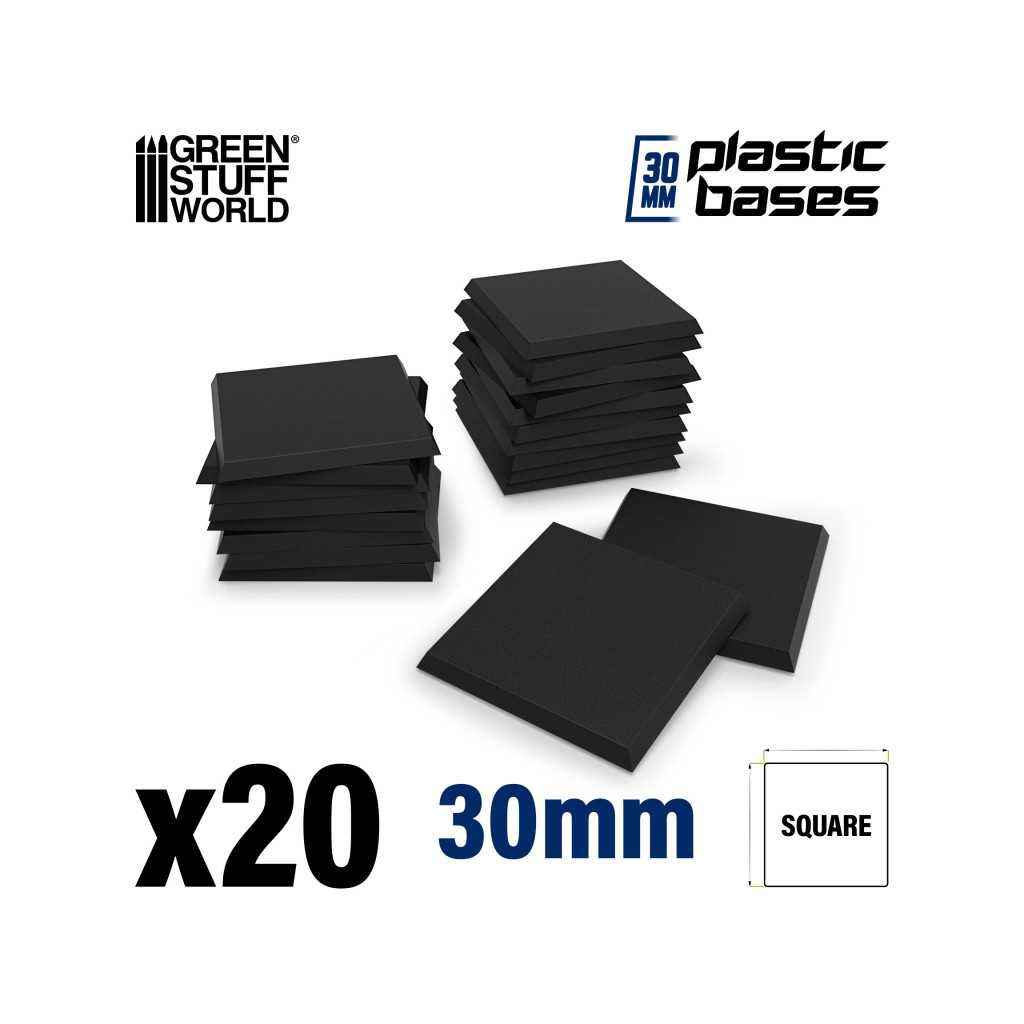 Lot De 4 Socles Carrés 25mm Pour Figurines Warhammer, Jungle, Etc. - Neuf (état Occasion)